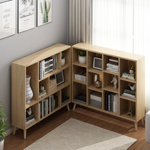 Simple bookshelf storage Simple shelf Solid wood living room shelf Student multi-layer floor-to-ceiling small bookcase on the table