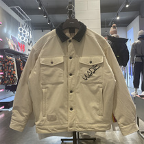 Li Ning cotton suit men 2021 Wade Road joint DFT casual loose corduroy cotton jacket coat AJMR087