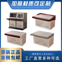 The piano console can be customized to monitor the piano type single and double piano Station 19 inch 21 inch security embedded computer console assembly triple monitoring platform command center multimedia dispatch Cabinet