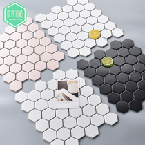  Nordic hexagonal brick Mosaic tile Kitchen bathroom non-slip floor tile Bathroom balcony background wall tile