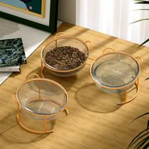 Cat bowl Double bowl Kitten water bowl Ceramic cat food bowl Dog food bowl Dog bowl Anti-tipping Pet supplies Protect the cervical spine