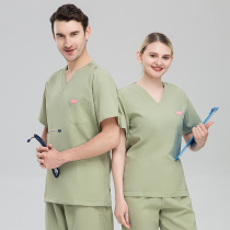 Hand washing clothes for women Short sleeves Dental surgery stomatologist work clothes Plastic pet hospital operating room operating clothes for men