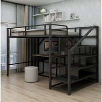 Space-saving Loft bed Wrought iron elevated sheets Upper floor Adult children bunk bed Attic duplex Second floor Space-saving