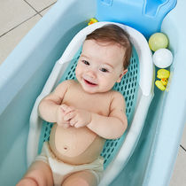 Baby bathing chair artifact newborn baby bath lying support suspended bath mat bed bath net tub universal non-slip