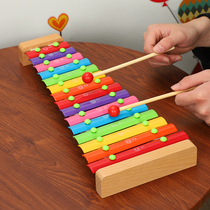 Music hand knock piano Boy girl baby Childrens puzzle music toy 1-3 years old baby eight-tone xylophone set