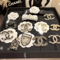 Shield Xiaoxiang grandma logo with the same accessories Chanel camellia double c brooch men and women 2021 new trend