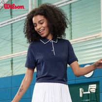 Wilson wilwin womens casual sports tennis POLO shirt 2022 spring new fashion 100 lap short sleeves