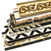 800 * 150 crystalized stone waveguide wire tile European-style living-room aisle gilded wave-line parquet skirting waist line skirting