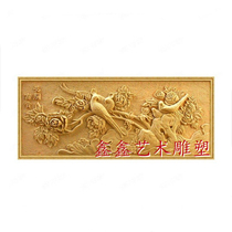 Sandstone relief FRP blossom rich sand rock background wall mural sculpture hotel home decoration factory direct sales