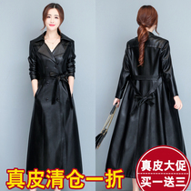 Hainings fur coat female long Han edition repair appears thin knee coat plus a large coat in autumn and winter new