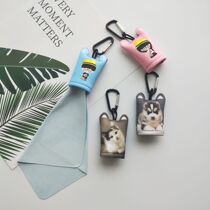 Keychain eyeglass cloth Cute cartoon high-grade professional ultra-fine deerskin cleaning cloth wipe mobile phone screen portable can be hung