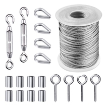 19 Pcs Picture Hanging Wire Wire Rope Steel Cable Railing Ki