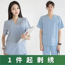Peili surgical gown overalls hand washing clothes Womens short-sleeved nurse brushing hand clothes Mens medical beauty work clothes high-end doctor clothes