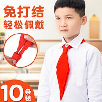 Primary School red scarf wholesale universal standard silk cotton cotton cotton children 1 meter 1 2 knotted-free zipper silk cloth Red Ridge towel 1-3 Grade adult junior high school students large