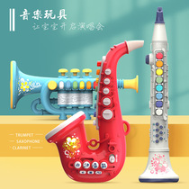 Childrens little trumpet childrens saxophone can play musical instruments trumpet whistle music toy harmonica baby boys and girls