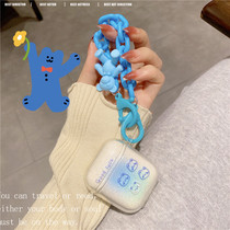 Glitter cartoon cute rendering bear airpods protective cover 2nd generation Apple wireless Bluetooth universal 1 2nd generation Silicone pro headset cover airpods pro box anti-scratch all-inclusive soft