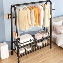 Clothes hanger floor Home Students Dormitory Folding Bedroom Inner hanging clothes hat shelves Sub-simple containing clothes rods