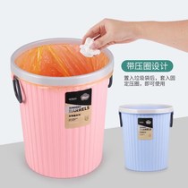  20l40l25l liters industrial large round shake without lid with lid four-color classification plastic trash can thickening