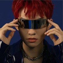 Saibo Punk Future Tech Sensical Glasses Photo Wave Men And Women Sci-fi Hair Stirrup Sunglasses High Street Trampolins