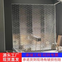 Glass brick ultra-white crystal brick partition wall transparent square bathroom net red art solid double-sided ice crystal pattern brick