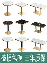 Light luxury negotiation table and chair combination simple marble negotiation reception Internet celebrity milk tea shop coffee shop table and chairs small round table