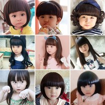 Baby Princess Roll Childrens Wig Female Long Hair Little Girl Realistic Long Curly Hair Princess Hair Decoration Baby Full Headset Photo