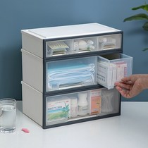 Medicine box household large-capacity medical box multi-layer large and small emergency medical box home-equipped epidemic prevention drug storage box