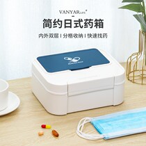 Small medicine box family portable split drug drug storage box small first aid box household large capacity medicine box