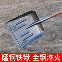 Flat-head shovel agricultural manganese steel extra-large square spade chicken cattle sheep and pig farm dung shovel shovel head shovel manure artifact