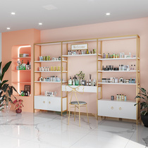 Light luxury cosmetics display cabinet Beauty salon skin care products display rack Product shelf cabinet Nail shelf display cabinet