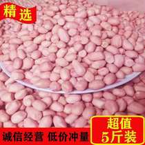 2021 fresh pink peel peanuts shelled raw peanuts 5kg of new goods farmhouse self-produced peanut kernels without shell