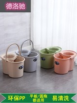 Household old-fashioned manual mop bucket squeezing water single barrel cloth bucket hand press mop bucket plastic rotation