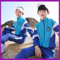 Autumn new primary school uniforms spring and autumn three-piece Childrens blue sportswear kindergarten Garden uniforms