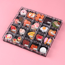 Mini cute simulation miniature supermarket food play fruit cake burger boxed kitchen static decoration