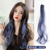 Spotted gradient big curly hair piece wig piece female One Piece Color seamless invisible long roll patch hanging ear dyeing ear hair