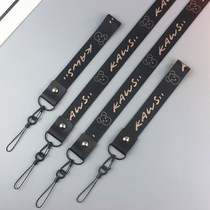Black violent bear mobile phone chain female neck long Tide brand mobile phone lanyard male badge sling mobile phone with rope short