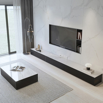 Rock Plate Light Lavish TV Cabinet Tea Table Composition Living Room Small Family Type 2021 New Modern Minima Floor Storage Lockers