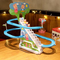 Douyin piggy ladder electric rail car automatic stairs toys childrens slide boys and girls baby toys
