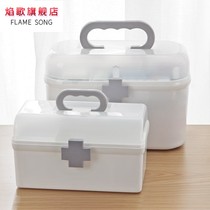 Medicine box household car-mounted portable goods storage box large-capacity multi-layer visit childrens first aid box dormitory emergency