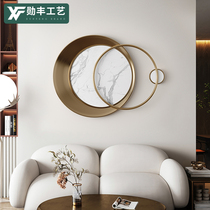 New Chinese hanging light luxury iron wall decoration living room metal wall pendant wall hanging porch creative bedside wall style