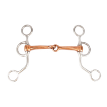 Cavassion H-shaped copper rod Dahler(Type B)Equestrian mouth armature Iron horse mouth Armature 125mm8209224