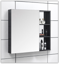  Space aluminum mirror cabinet Wall-mounted bathroom Bathroom with shelf Mirror makeup cabinet Separate mirror box storage wall-mounted