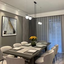 All copper chandelier Nordic lamps restaurant chandelier modern simple bar Chandelier Creative personality Magic Bean lighting Net Red