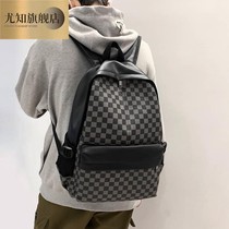 Backpack mens large-capacity simple casual mens travel computer backpack fashion trend college and middle school students schoolbag cool