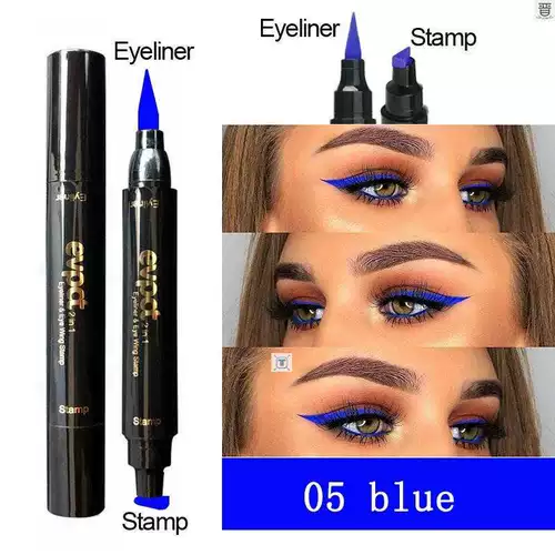New1pcs с двойным головным голени Черный синий подводка для глаз.