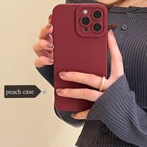 Suitable for wine red apple 13promax mobile phone shell silicone iPhone13pro max phone cover full pack 1