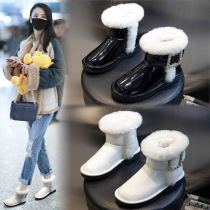 Real wool snow boots women 2021 autumn and winter new ladies tube waterproof cotton boots warm plus velvet snow cotton women tide