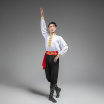 Xinjiang Uygur ethnic dance performance to serve mens art exam practice blouses ethnic minority adult test-level practice clothing