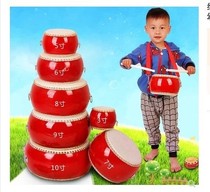 0-3 years old 3 4 inch childrens drum toy rattle drum drum stick drum waist drum child bronze drum puzzle with music baby