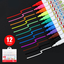 Guangna 2085 dust-free liquid chalk color liquid chalk green board blackboard children chalk graffiti chalk graffiti painting erasable light board pen whiteboard glass pop thick color pen Billboard pen